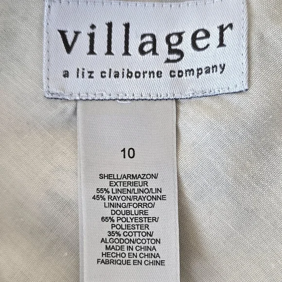 Linen Skirt, Pale Gold & Blue Floral Midi, Shabby Casual Cottagecore Coquette - Picture 8 of 10